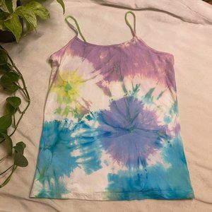 Handmade Tie Dye Colorful Tank Top Womens Size L